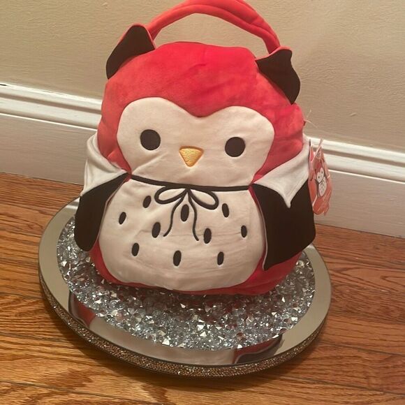 NWT Squishmallows Demi the Vampire Owl Halloween Treat candy soft plush Pail - Picture 3 of 12